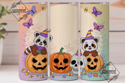 Cute Red Panda Halloween 20oz Tumbler Sublimation sassyprint 