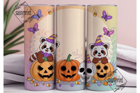 Cute Red Panda Halloween 20oz Tumbler Sublimation sassyprint 