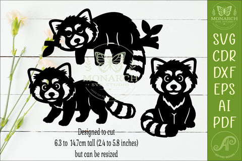 Cute Red Panda Silhouette SVG. Woodland Animals 2 SVG APInspireddesigns 