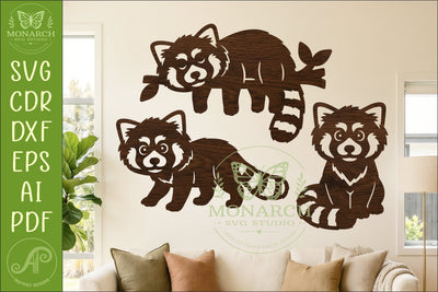 Cute Red Panda Silhouette SVG. Woodland Animals 2 SVG APInspireddesigns 