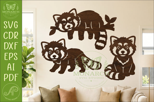 Cute Red Panda Silhouette SVG. Woodland Animals 2 SVG APInspireddesigns 