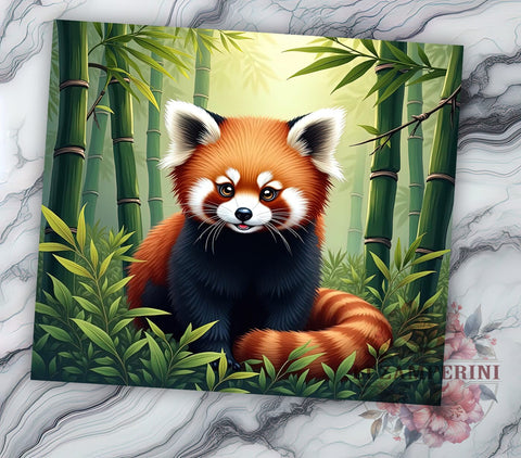 Cute Red Panda Wildlife 20oz Tumbler Tumbler Wrap, Cute Animal Design, Sublimation Tumbler, 20oz Tumbler, Animal Lover Gift, Wildlife Drinkware, Adorable Gift Sublimation Li Zamperini 
