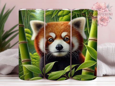 Cute Red Panda Wildlife 20oz Tumbler Tumbler Wrap, Cute Animal Design, Sublimation Tumbler, 20oz Tumbler, Animal Lover Gift, Wildlife Drinkware, Adorable Gift Sublimation Li Zamperini 
