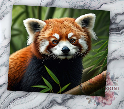 Cute Red Panda Wildlife 20oz Tumbler Wrap, Cute Animal Design, Sublimation Tumbler, 20oz Tumbler, Animal Lover Gift, Wildlife Drinkware, Adorable Gift Sublimation Li Zamperini 