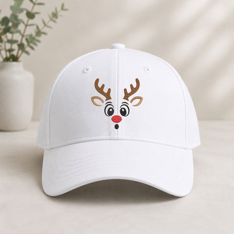 Cute Reindeer Face Machine Embroidery Design – Red Nose Christmas Deer Embroidery File Embroidery/Applique DESIGNS PatternFeed8 