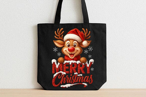 Cute Reindeer Merry Christmas PNG SVG BillahCrafts 