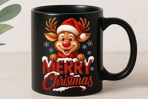 Cute Reindeer Merry Christmas PNG SVG BillahCrafts 