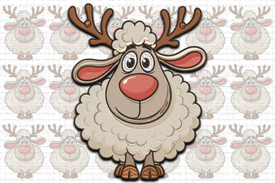 Cute Reindeer Sheep Embroidery Design Embroidery/Applique DESIGNS designartist 
