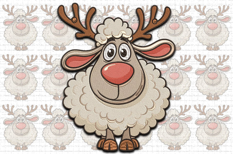 Cute Reindeer Sheep Embroidery Design Embroidery/Applique DESIGNS designartist 