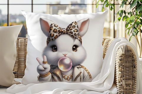 Cute Retro Easter Bunny Glam PNG Sublimation BijouBay 