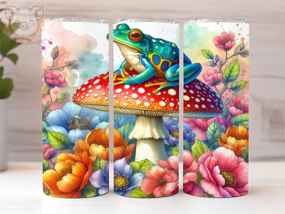 Cute Retro Frog 20oz Tumbler Png, Straight & Tapered Tumbler Png, Frog Tumbler Png, Digital Download PNG Sublimation Lara' s Designs 