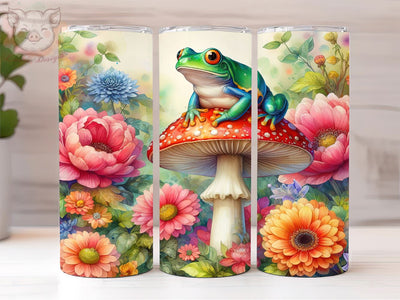 Cute Retro Frog 20oz Tumbler Png, Straight & Tapered Tumbler Png, Frog Tumbler Png, Digital Download PNG Sublimation Lara' s Designs 