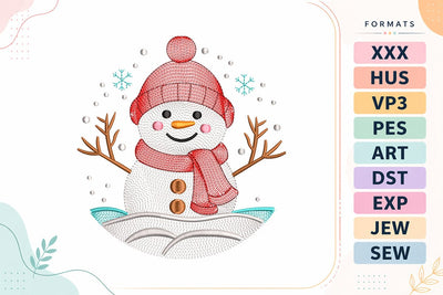 Cute Ripple Snowman Christmas Embroidery Designs For Machine Embroidery/Applique DESIGNS sg embroidery 