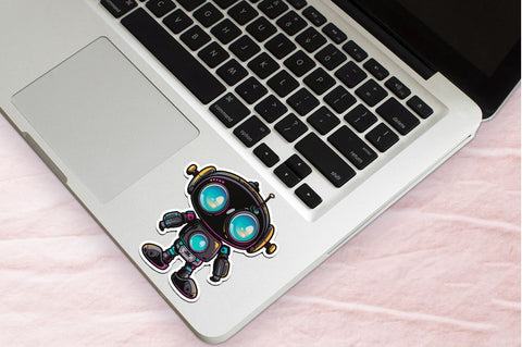 Cute robot sticker Clipart Bundle Sublimation Regulrcrative 
