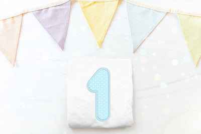 Cute Round Number 1 Applique Embroidery Embroidery/Applique DESIGNS Designed by Geeks 