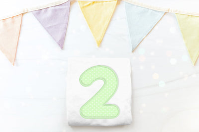 Cute Round Number 2 Applique Embroidery Embroidery/Applique DESIGNS Designed by Geeks 