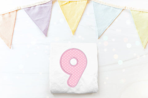 Cute Round Number 6 Applique Embroidery Embroidery/Applique DESIGNS Designed by Geeks 