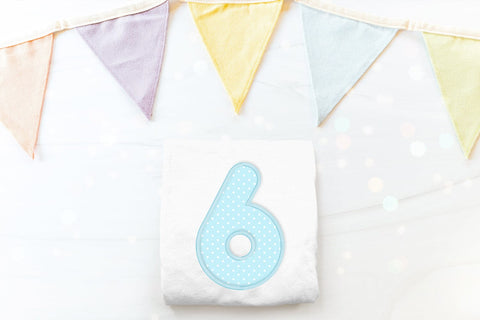 Cute Round Number 6 Applique Embroidery Embroidery/Applique DESIGNS Designed by Geeks 