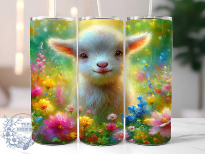 Cute Rustic Baby Goat Tumbler, Farm Animal Tumbler, Cute Goat Wrap, Rustic Farm Wrap, Whimsical Goat Wrap, Sublimation Design, Trendy Gift Idea Sublimation ToriDesigns 