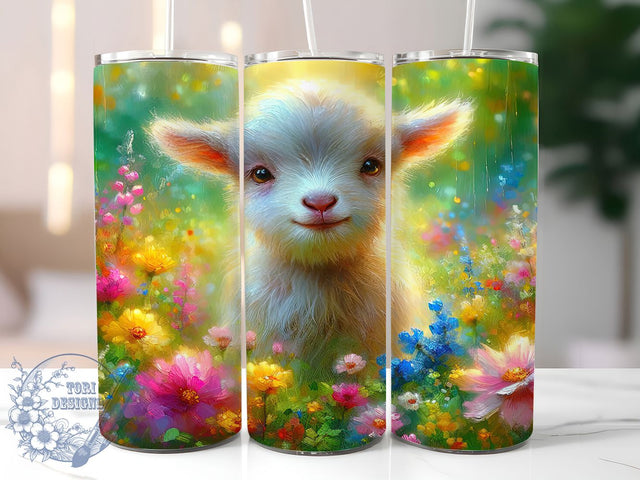 Cute Rustic Baby Goat Tumbler, Farm Animal Tumbler, Cute Goat Wrap, Rustic Farm Wrap, Whimsical Goat Wrap, Sublimation Design, Trendy Gift Idea Sublimation ToriDesigns 