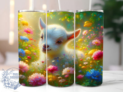 Cute Rustic Baby Goat Tumbler, Farm Animal Tumbler, Cute Goat Wrap, Rustic Farm Wrap, Whimsical Goat Wrap, Sublimation Design, Trendy Gift Idea Sublimation ToriDesigns 