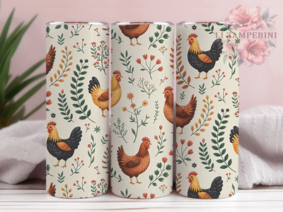 Cute Rustic Chicken Tumbler, Farm Animal Tumbler, 20oz Tumbler Wrap, Sublimation Design, Poultry Lover Gift, Rustic Farm Wrap, Country Life Tumbler Sublimation Li Zamperini 