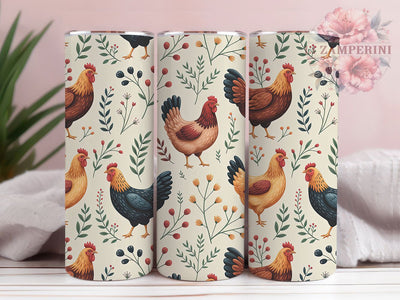 Cute Rustic Chicken Tumbler, Farm Animal Tumbler, 20oz Tumbler Wrap, Sublimation Design, Poultry Lover Gift, Rustic Farm Wrap, Country Life Tumbler Sublimation Li Zamperini 