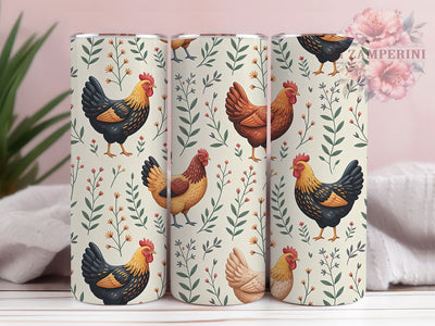 Cute Rustic Chicken Tumbler, Farm Animal Tumbler, 20oz Tumbler Wrap, Sublimation Design, Poultry Lover Gift, Rustic Farm Wrap, Country Life Tumbler Sublimation Li Zamperini 