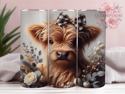 Cute Rustic Highland Cow Tumbler, Highland Cow Tumbler, Rustic Cow Wrap, Whimsical Cow Wrap, Country Cow Wrap, Sublimation Design, Trendy Gift Idea Sublimation Li Zamperini 