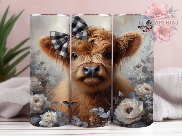 Cute Rustic Highland Cow Tumbler, Highland Cow Tumbler, Rustic Cow Wrap, Whimsical Cow Wrap, Country Cow Wrap, Sublimation Design, Trendy Gift Idea Sublimation Li Zamperini 