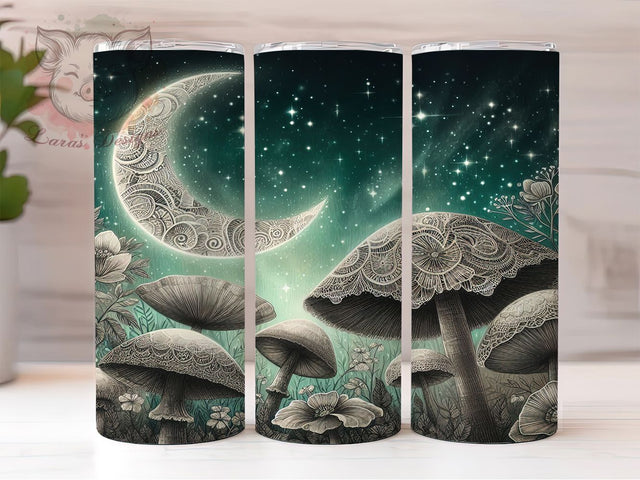 Cute Rustic Mushroom Tumbler, Cute Fungi Wrap, Nature Cup Design, Botanical Sublimation Tumbler, Valentine Gift Tumbler, Rustic Mushroom Wrap, Adorable Forest Cup Sublimation Lara' s Designs 