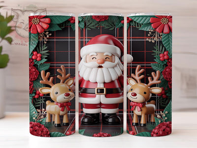 Cute Santa Gold Glitter Christmas Tumbler, Leopard Christmas Sublimation Design, Festive Holiday Cup Art, 20oz Xmas Tumbler, Whimsical Santa Mug, Stylish Christmas Cup, Cozy Holiday Wrap Sublimation Lara' s Designs 