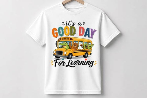 Cute School Bus PNG | It's a Good Day for Learning PNG SVG BillahCrafts 