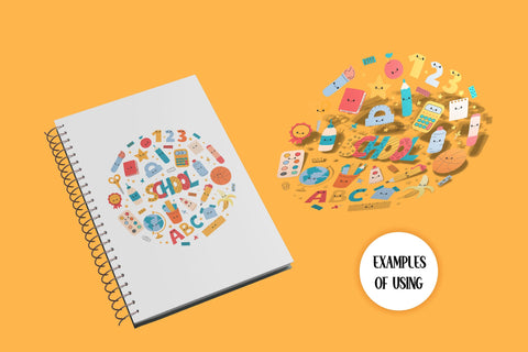 Cute School Print PNG Sublimation | School Round Design for Kid T Shirt, Mug, Sticker, Elementary Classroom Posters | Digital Download Sublimation AnnaViolet_store 