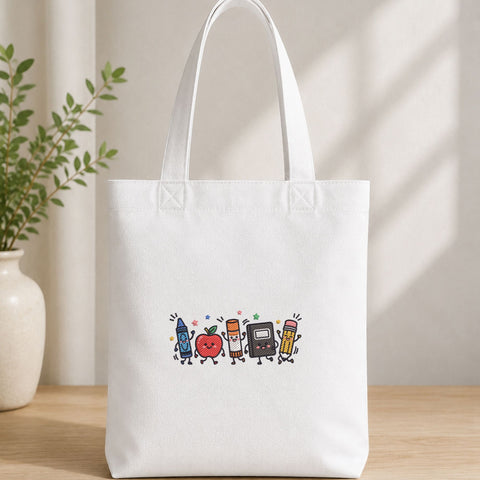 Cute School Supplies Characters Machine Embroidery Design – Back to School Embroidery File Embroidery/Applique DESIGNS PatternFeed8 