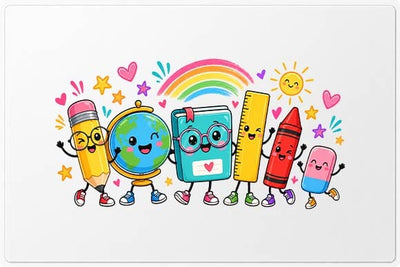 Cute School Supplies Clipart PNG, Back to School SVG BillahCrafts 