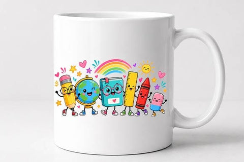 Cute School Supplies Clipart PNG, Back to School SVG BillahCrafts 