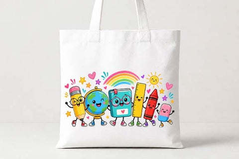 Cute School Supplies Clipart PNG, Back to School SVG BillahCrafts 