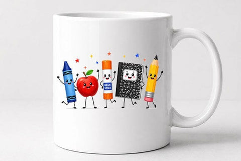 Cute School Supplies PNG Back to School Digital Download SVG BillahCrafts 