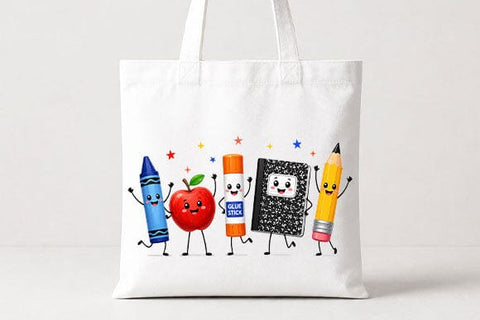Cute School Supplies PNG Back to School Digital Download SVG BillahCrafts 