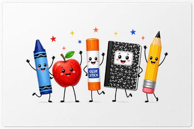 Cute School Supplies PNG Back to School Digital Download SVG BillahCrafts 
