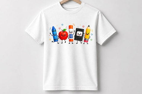 Cute School Supplies PNG | Kawaii Classroom Characters PNG SVG BillahCrafts 
