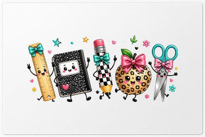 Cute School Supplies PNG | Kawaii School Friends Characters PNG SVG BillahCrafts 