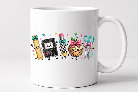 Cute School Supplies PNG | Kawaii School Friends Characters PNG SVG BillahCrafts 