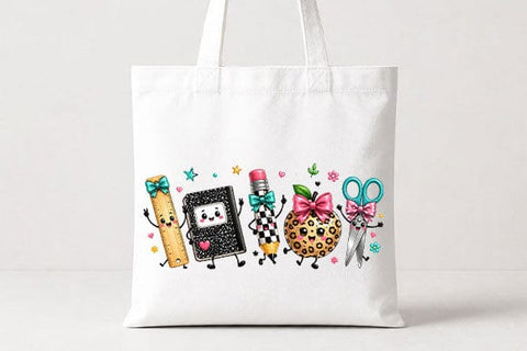 Cute School Supplies PNG | Kawaii School Friends Characters PNG SVG BillahCrafts 
