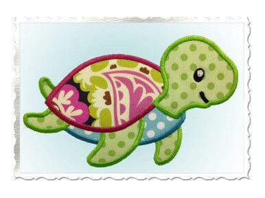 Cute Sea Turtle Applique Machine Embroidery Design Embroidery/Applique DESIGNS Rivermill Embroidery 