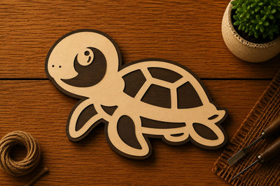 Cute Sea Turtle Cartoon Laser Cut SVG File SVG Regulrcrative 