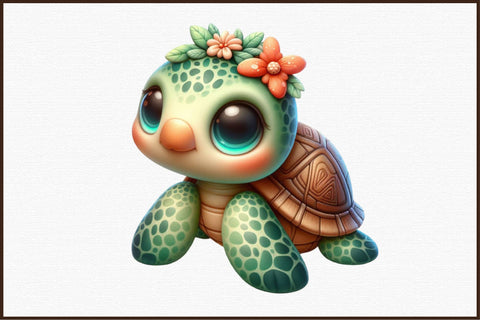 Cute Sea Turtle Watercolor Clipart Sublimation designartist 