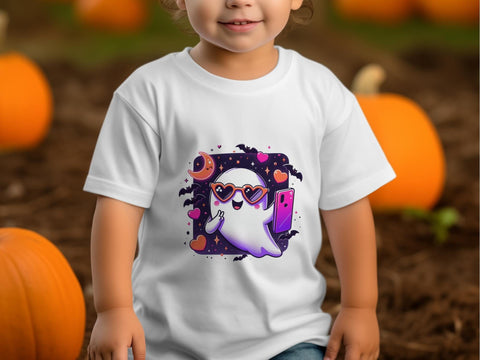 Cute Selfie Ghost Halloween Sublimation PNG Sublimation Luvleigh Digitals 