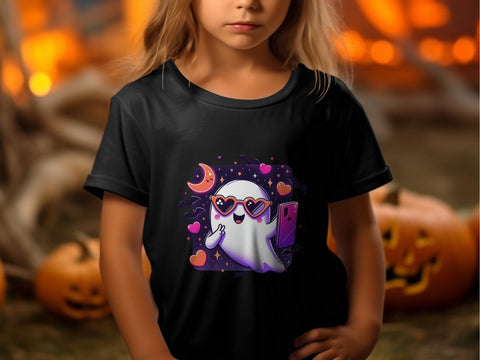 Cute Selfie Ghost Halloween Sublimation PNG Sublimation Luvleigh Digitals 